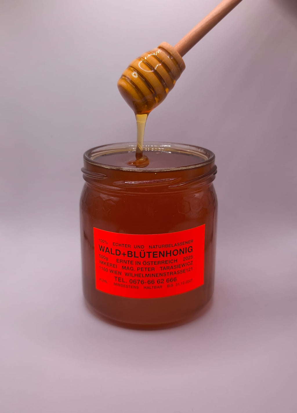 Wald + Blütenhonig · Wien · Imkerei Tarasiewicz